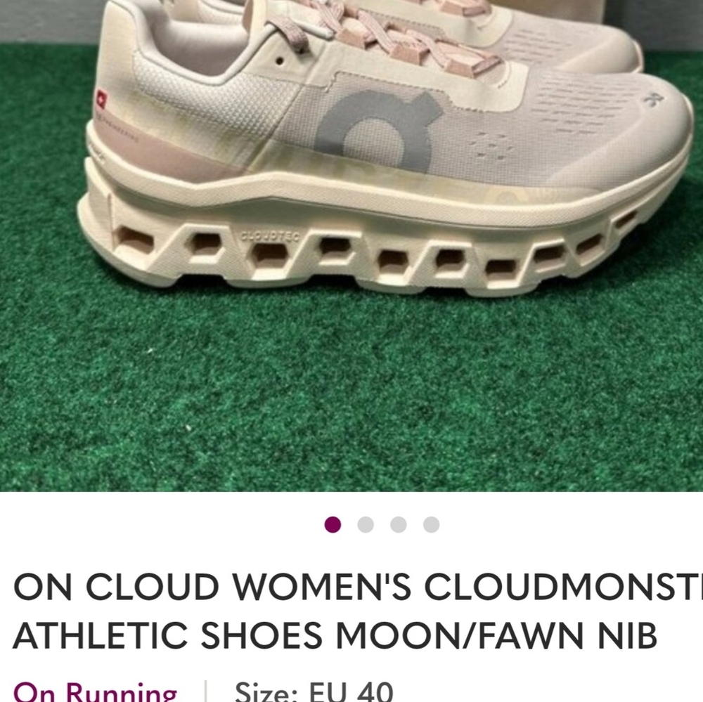 On Running Women's Cloudmonster Shoes - Moon and Fawn